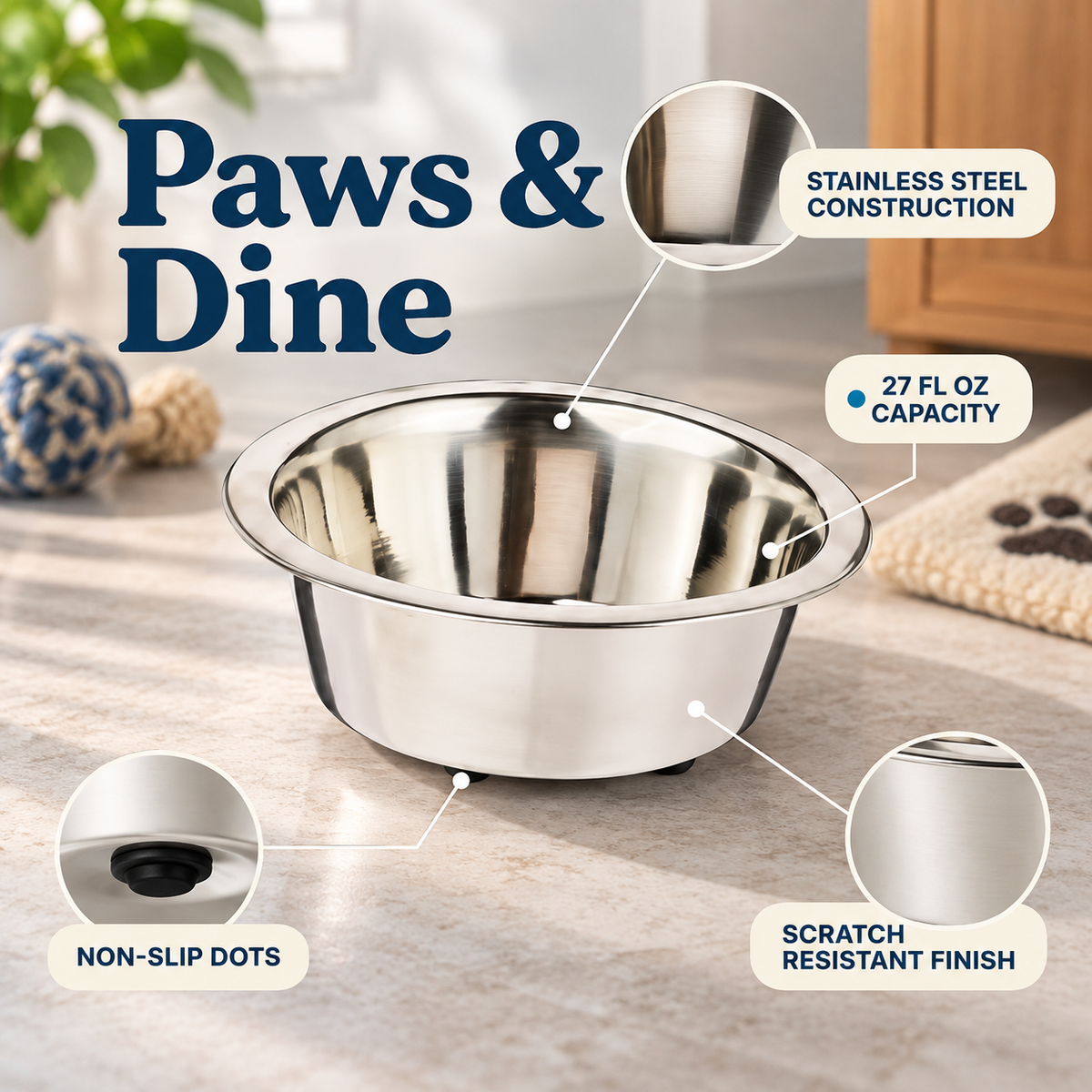 Stainless Steel Pet Bowl