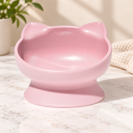 Cat Ear Elevated Feeding Bowl