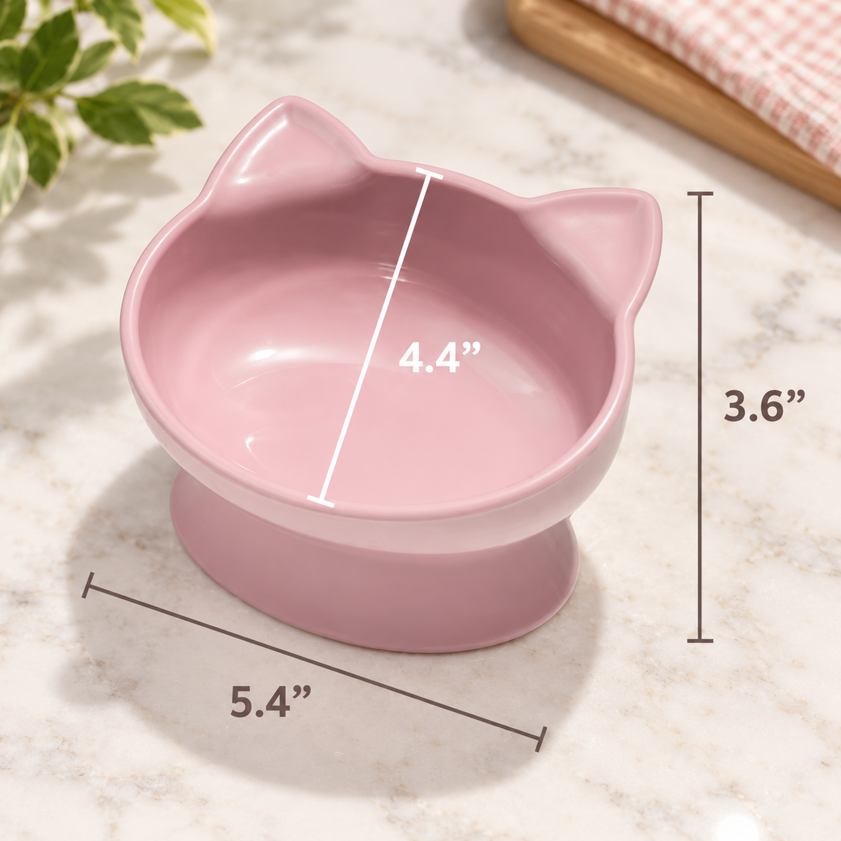 Cat Ear Elevated Feeding Bowl