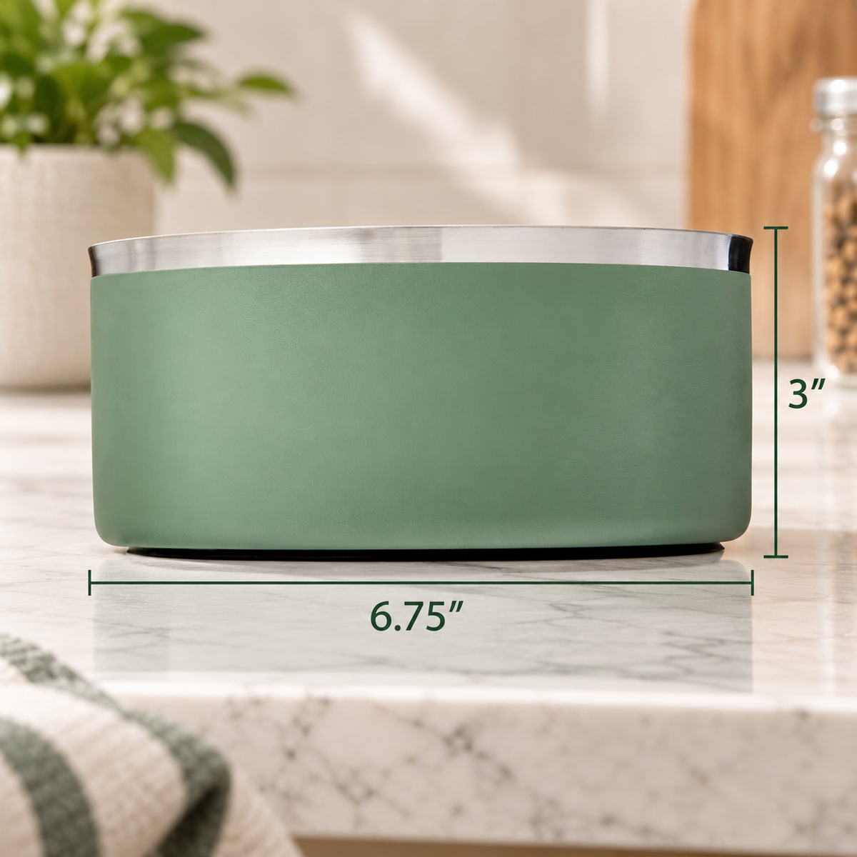 Double Wall Stainless Steel Pet Bowl