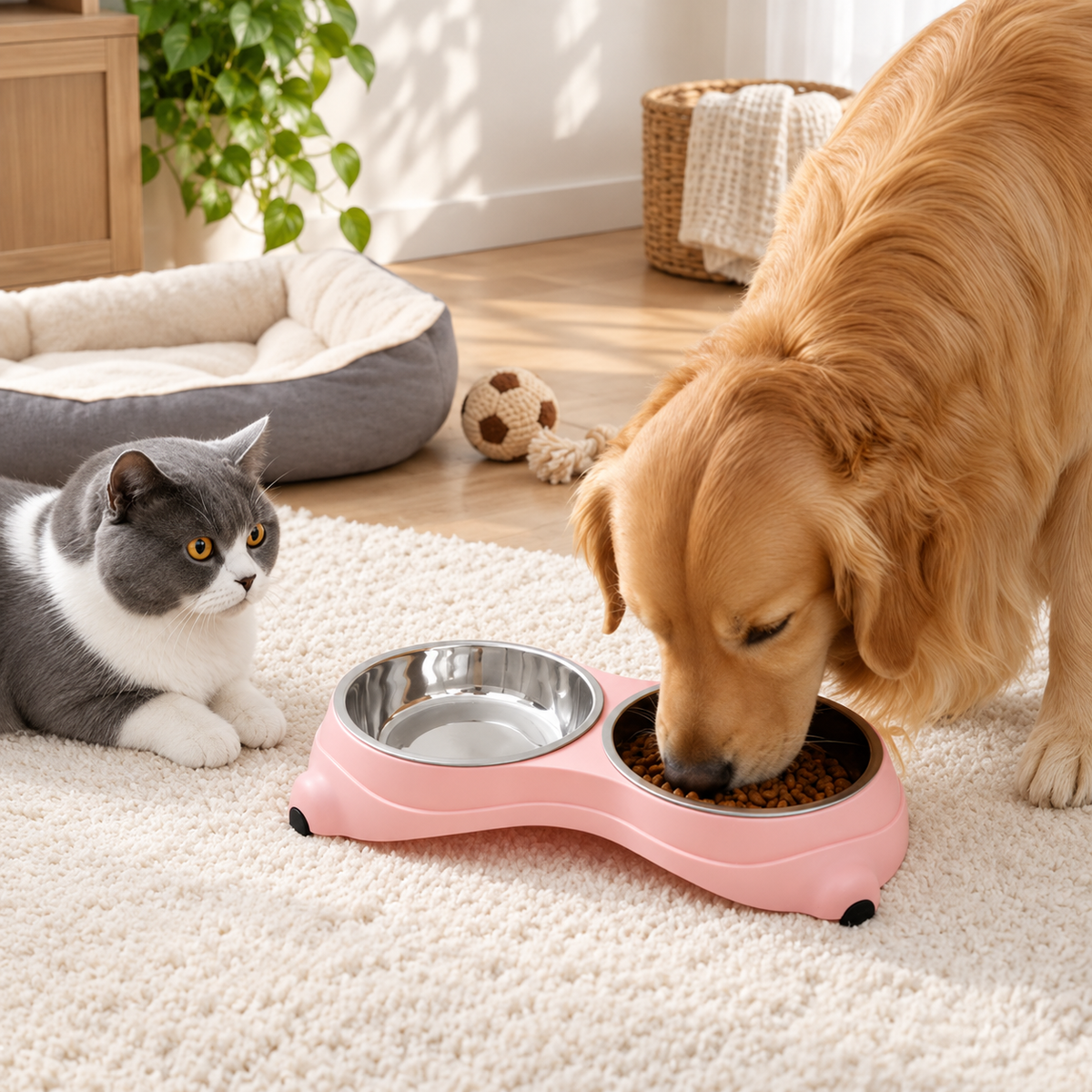 Tilted Anti-Slip Pet Bowl