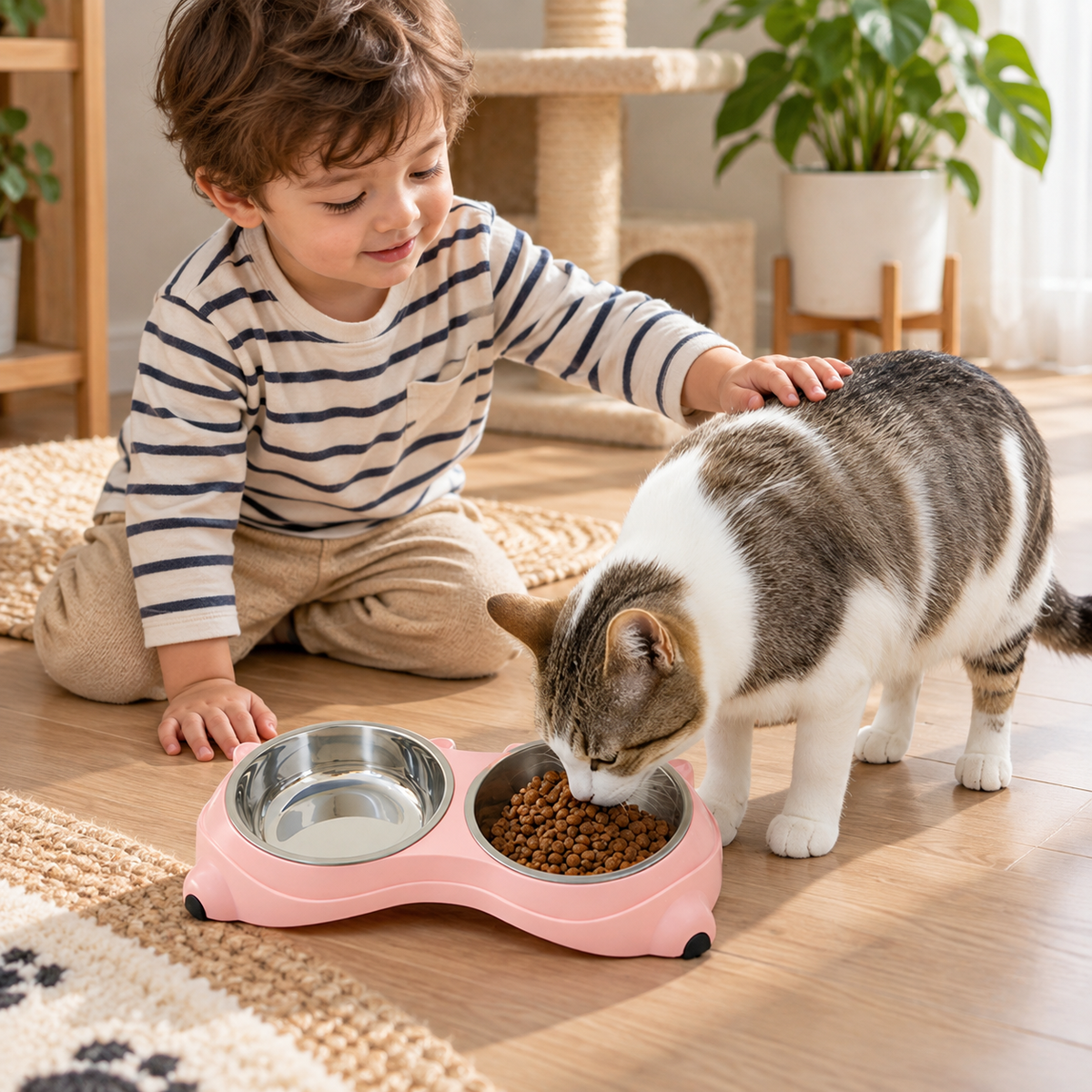 Tilted Anti-Slip Pet Bowl
