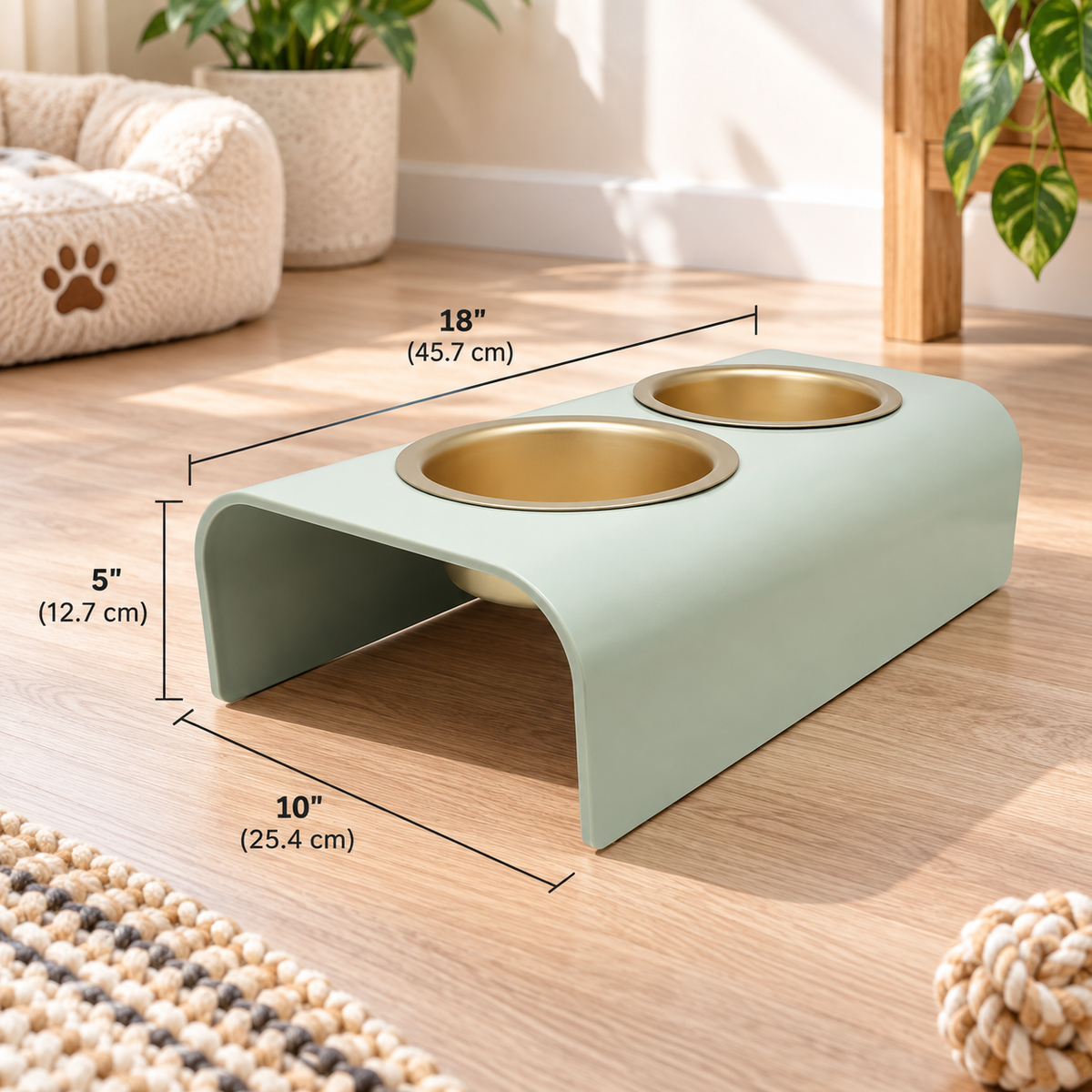 Double Elevated Pet Bowl